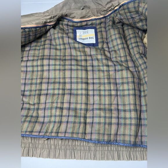 London Fog Vintage Flyer's Cold Weather Jacket - Olive Size L Lined - Picture 10 of 15